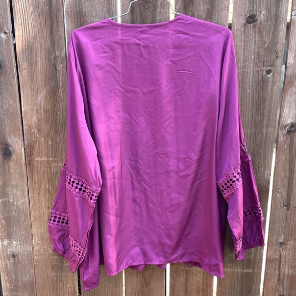 NO BRAND | Women’s Purple Plus Size Tunic Blouse - Picture 8 of 8
